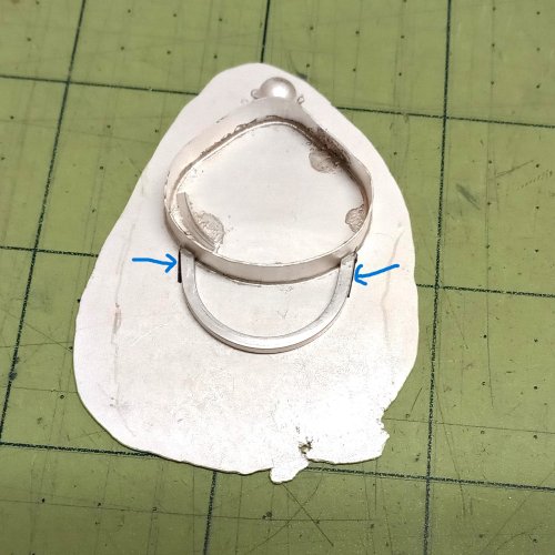 Judy Larson's Reunion Key Fobs - , Stones, Cutting, Cutting Tool, Cutters, Filing, Finishing, Loops, Wire Loop, Wrapped Wire Loop, Oxidizing Wire, Oxidizing, Antiquing Wire, Antiquing, Sawing, Saw, Wire Saw, Stamping, Stamps, Texturing, Tumbling, Tumble, Tumbling Jewelry, Butane Torch, Soldering, Solder, Design, sanding, filing, polishing,  Mark the outside edge        